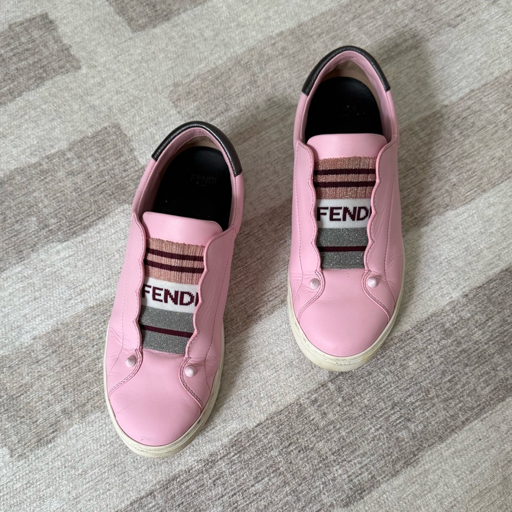 Fendi Pink Slip-On Sneakers